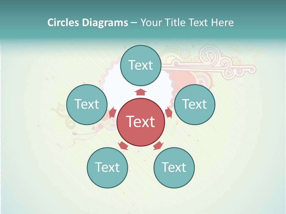 Swirl Elements Cheerful PowerPoint Template