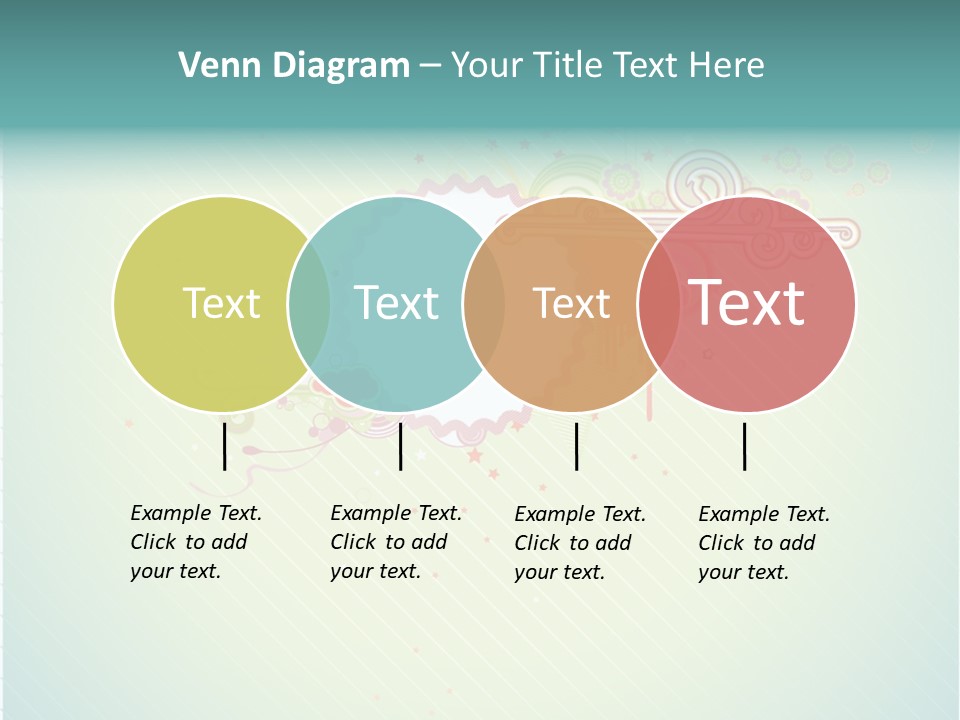 Swirl Elements Cheerful PowerPoint Template