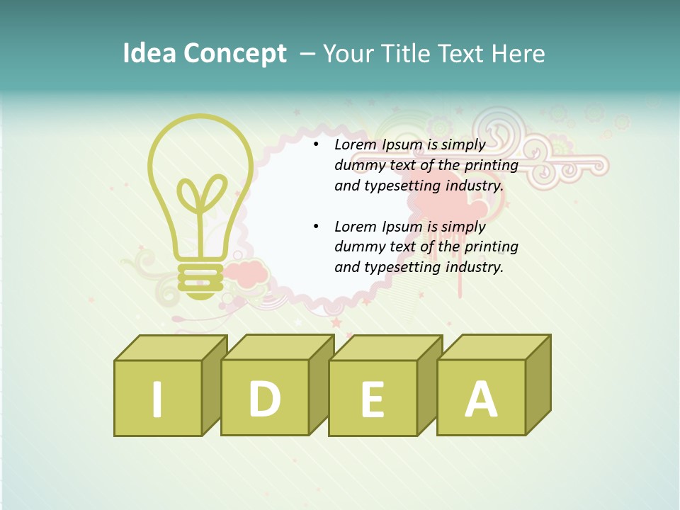 Swirl Elements Cheerful PowerPoint Template