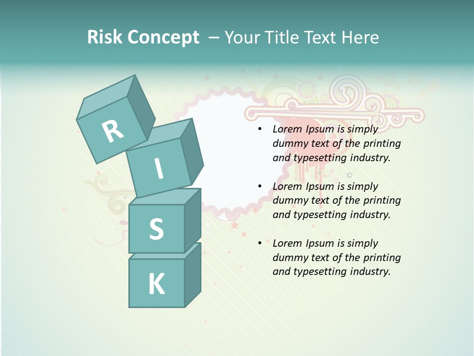 Swirl Elements Cheerful PowerPoint Template