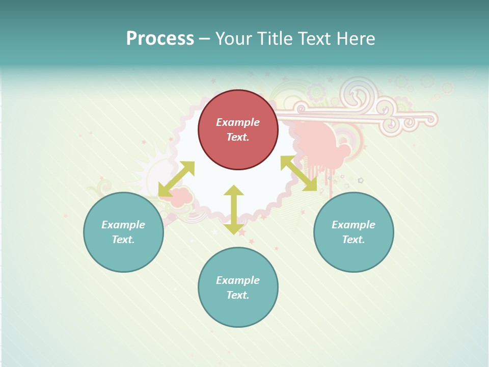 Swirl Elements Cheerful PowerPoint Template