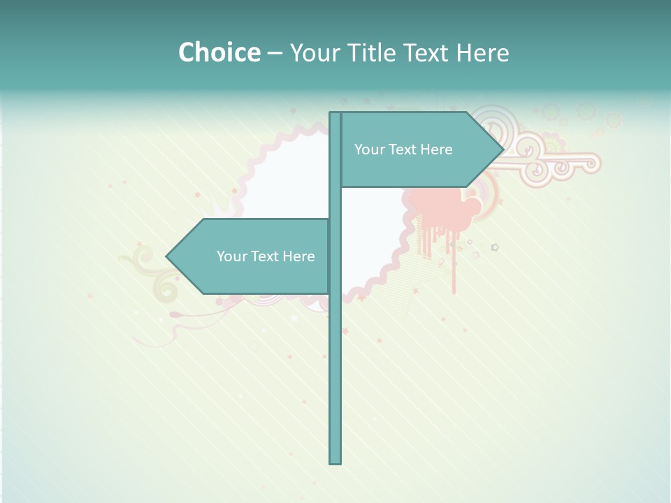 Swirl Elements Cheerful PowerPoint Template