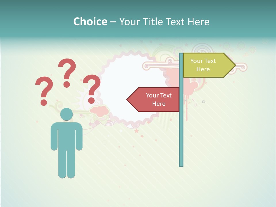 Swirl Elements Cheerful PowerPoint Template