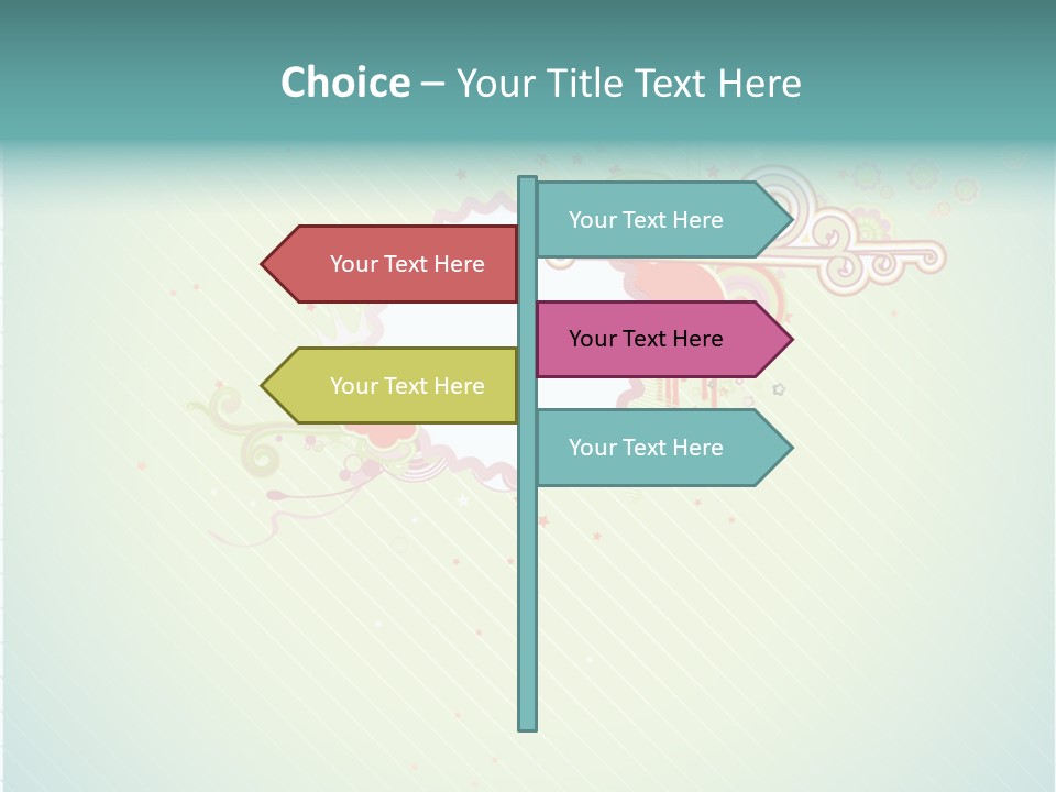 Swirl Elements Cheerful PowerPoint Template