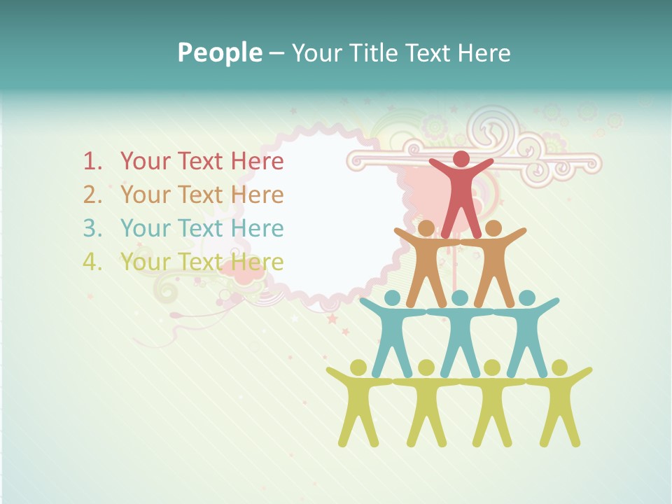 Swirl Elements Cheerful PowerPoint Template