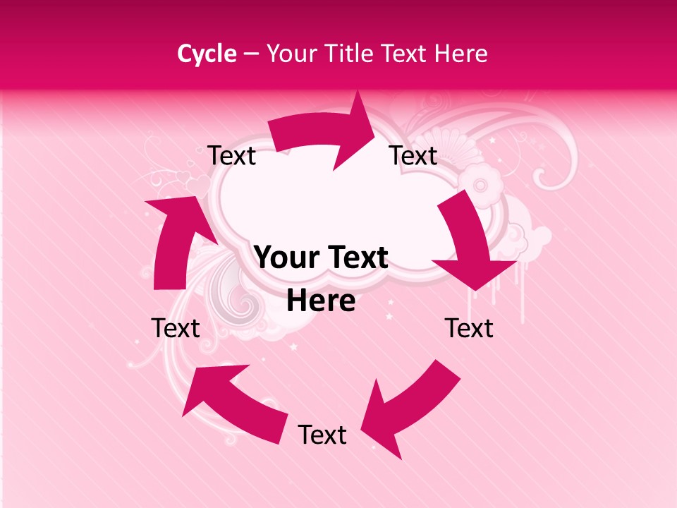 Retrostyled Hearts Silhouette PowerPoint Template