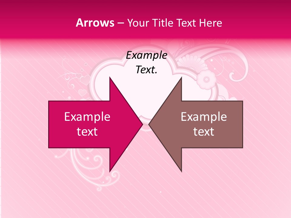 Retrostyled Hearts Silhouette PowerPoint Template