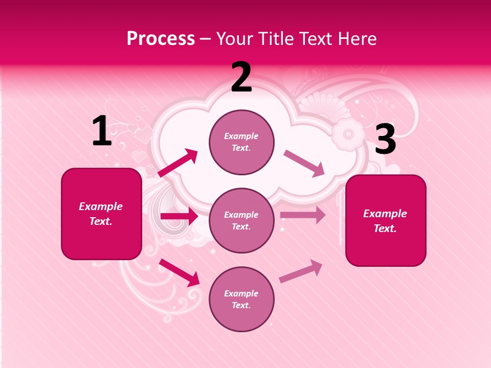 Retrostyled Hearts Silhouette PowerPoint Template