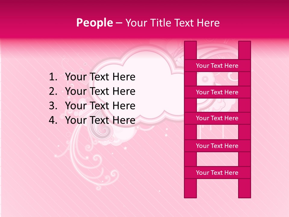 Retrostyled Hearts Silhouette PowerPoint Template