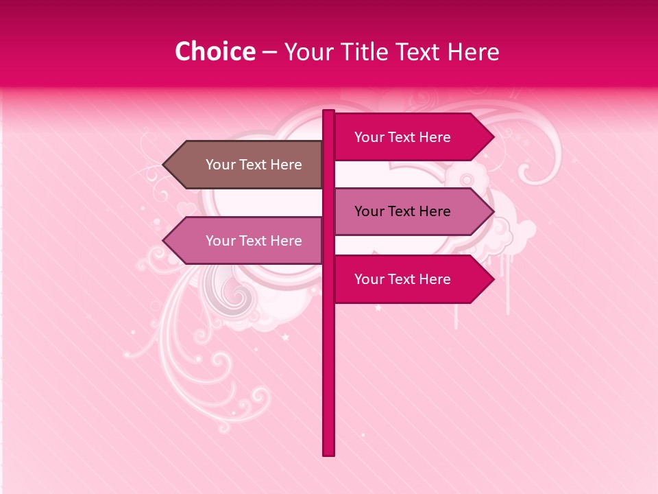 Retrostyled Hearts Silhouette PowerPoint Template