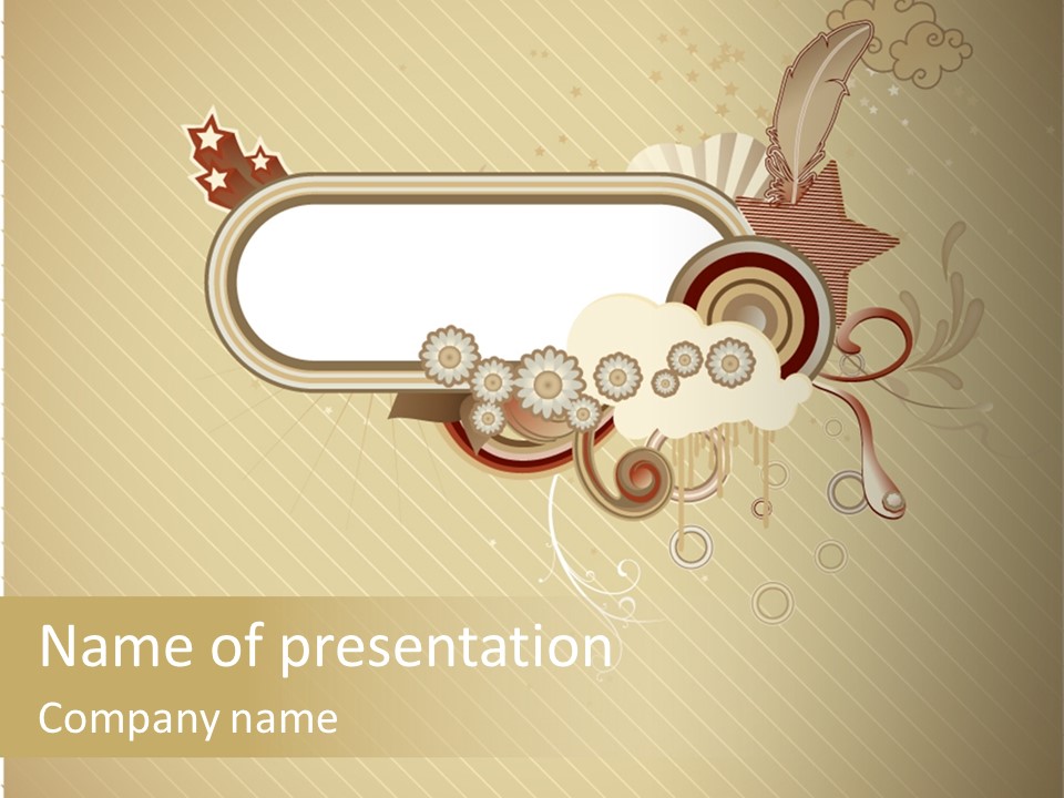 A Picture Frame With A Crown On Top Of It PowerPoint Template