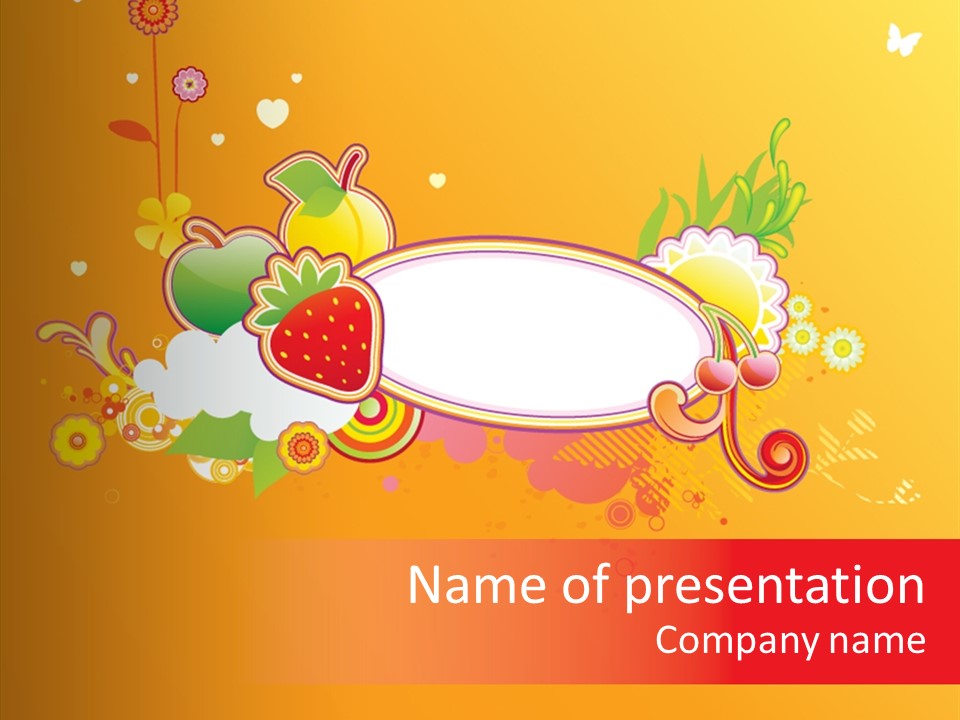 Orange Fun Elements PowerPoint Template