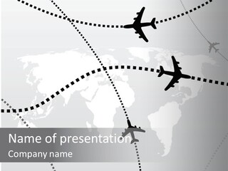 White Aircraft International PowerPoint Template