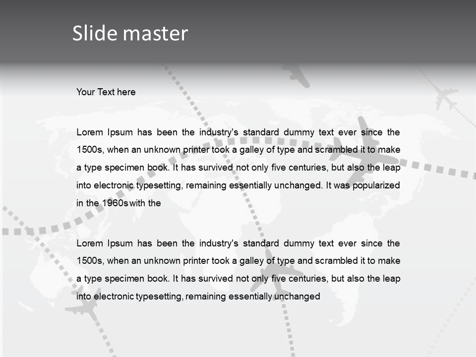 White Aircraft International PowerPoint Template