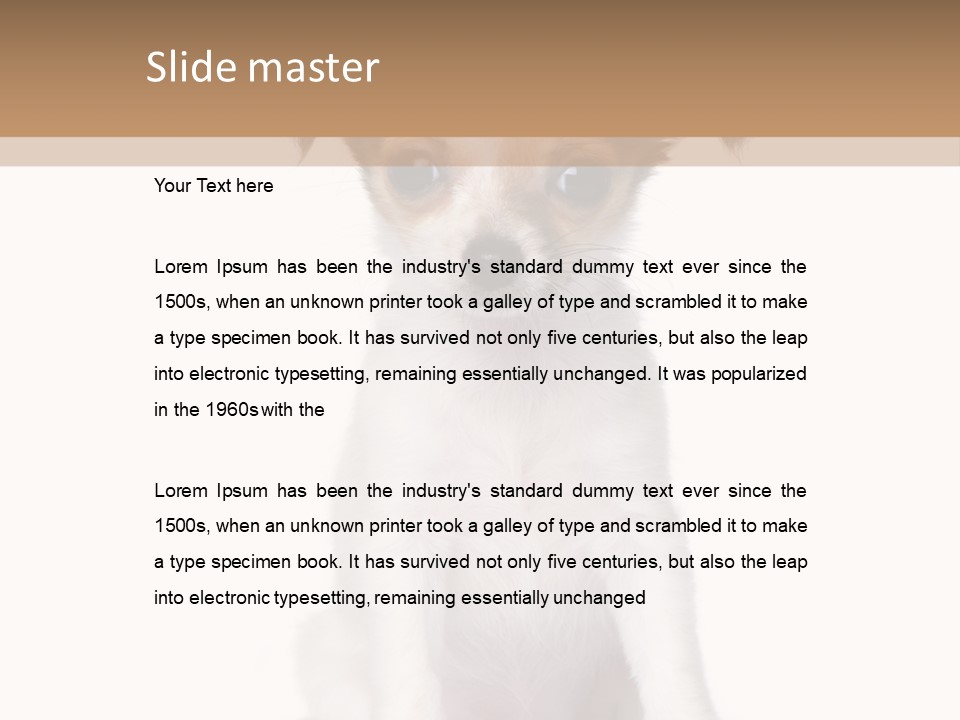 White Staring Sitting PowerPoint Template