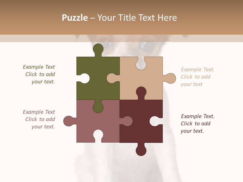 White Staring Sitting PowerPoint Template