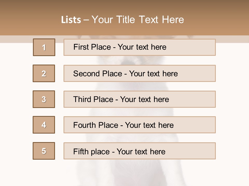 White Staring Sitting PowerPoint Template