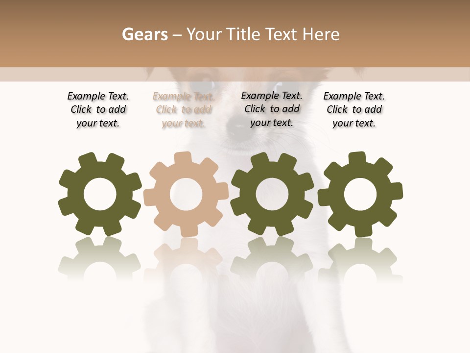 White Staring Sitting PowerPoint Template