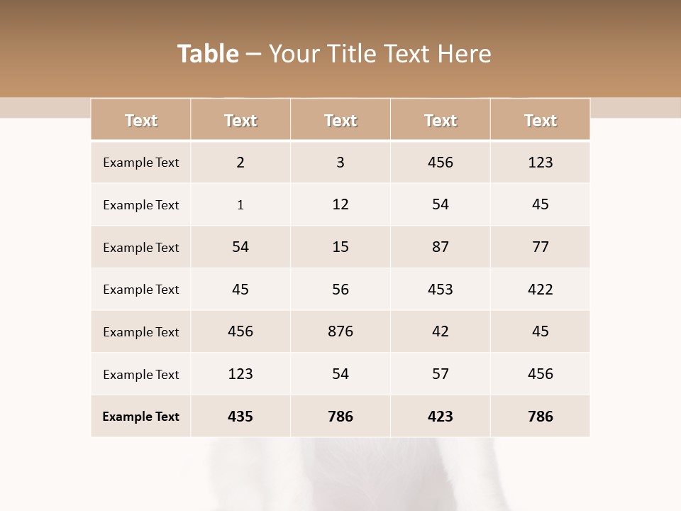 White Staring Sitting PowerPoint Template
