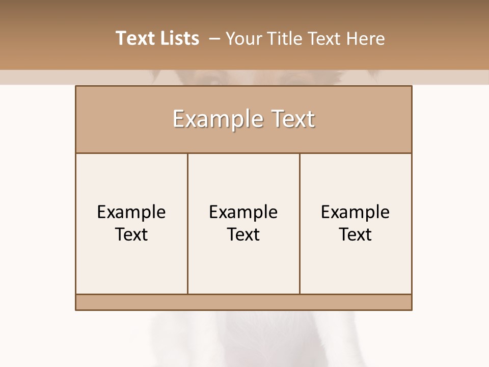 White Staring Sitting PowerPoint Template