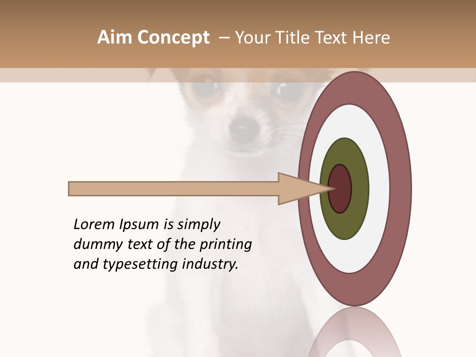 White Staring Sitting PowerPoint Template