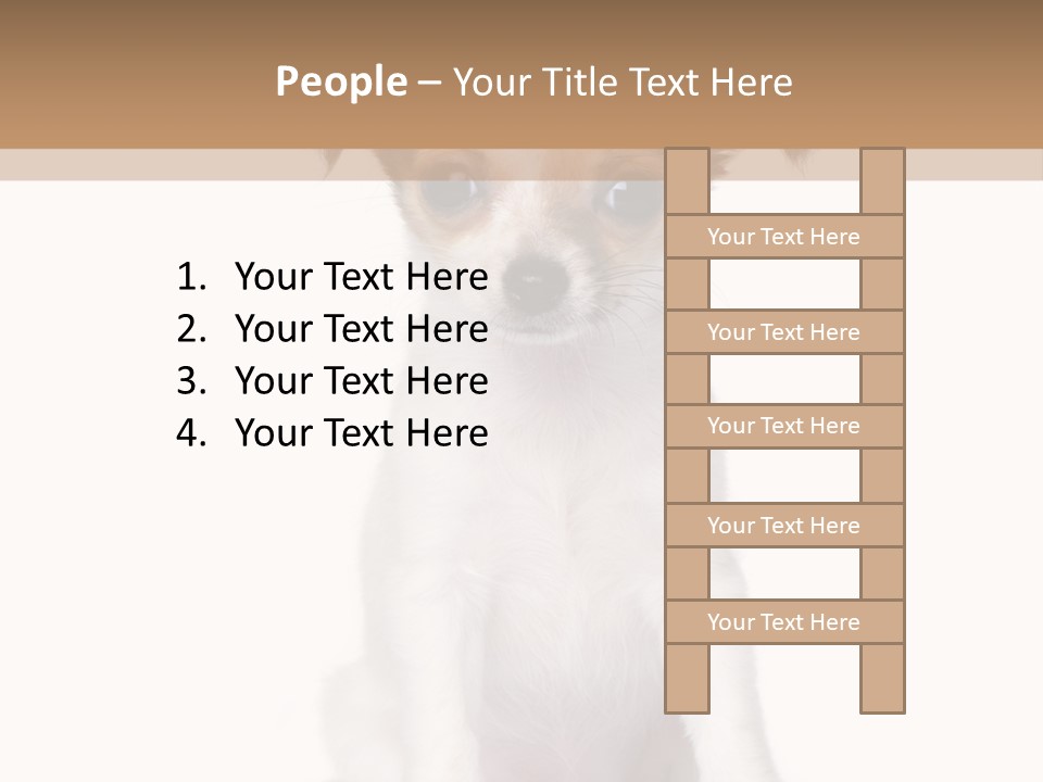 White Staring Sitting PowerPoint Template