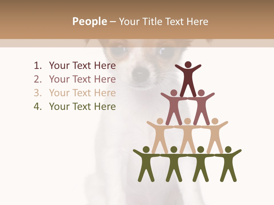 White Staring Sitting PowerPoint Template