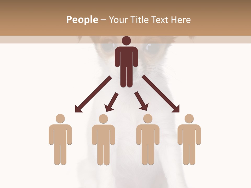 White Staring Sitting PowerPoint Template