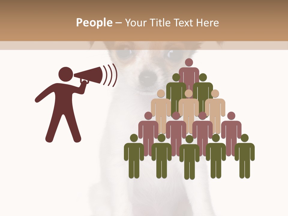 White Staring Sitting PowerPoint Template