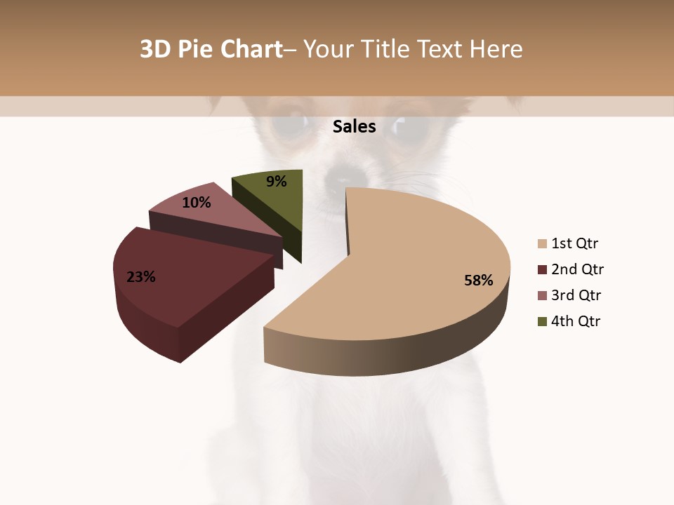 White Staring Sitting PowerPoint Template