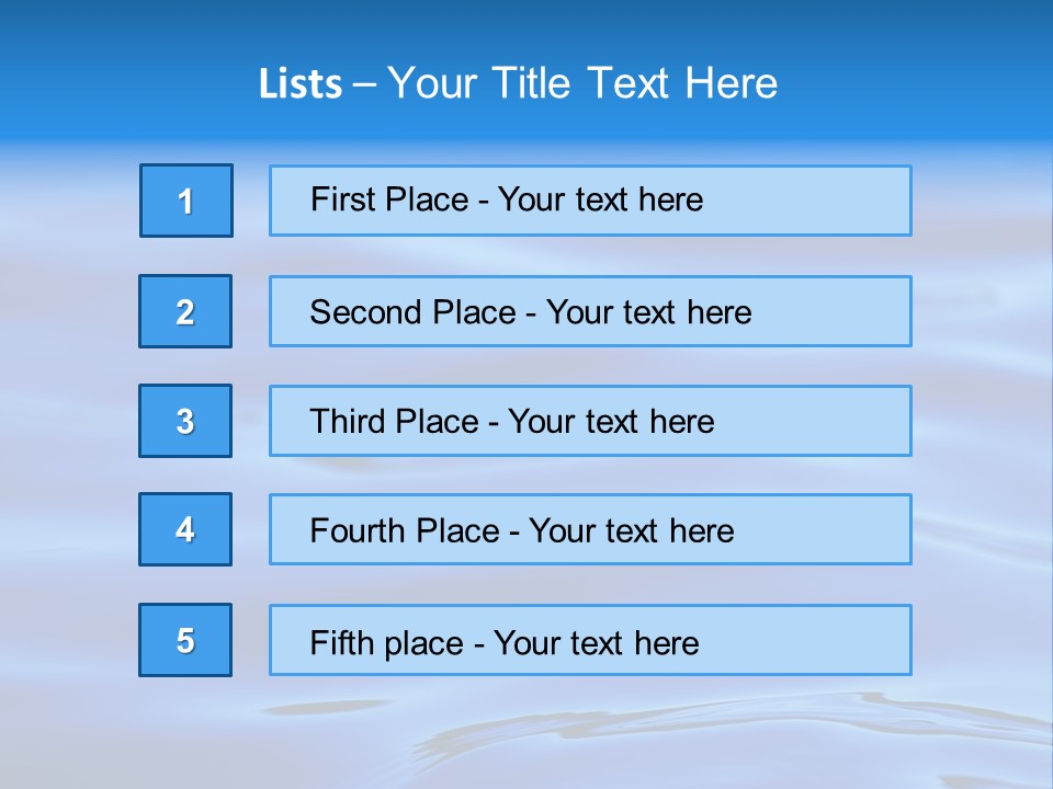 A Blue Water Powerpoint Presentation PowerPoint Template