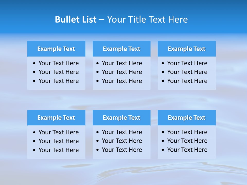 A Blue Water Powerpoint Presentation PowerPoint Template