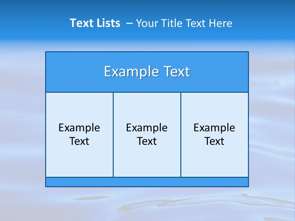 A Blue Water Powerpoint Presentation PowerPoint Template