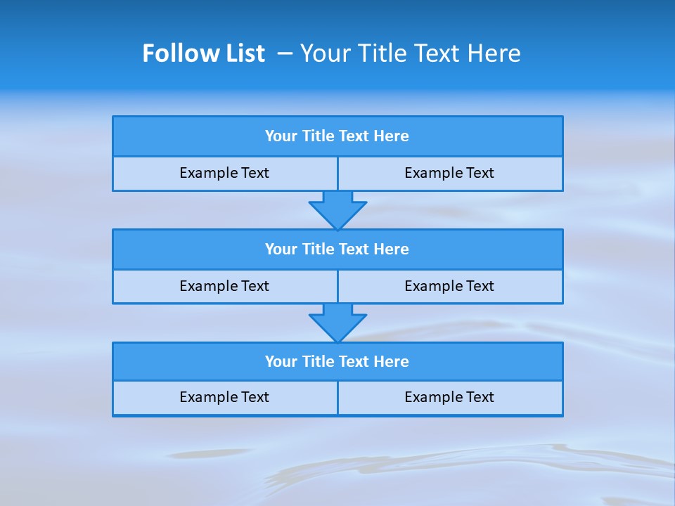 A Blue Water Powerpoint Presentation PowerPoint Template