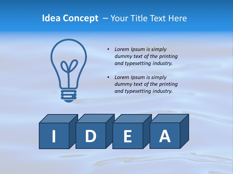 A Blue Water Powerpoint Presentation PowerPoint Template