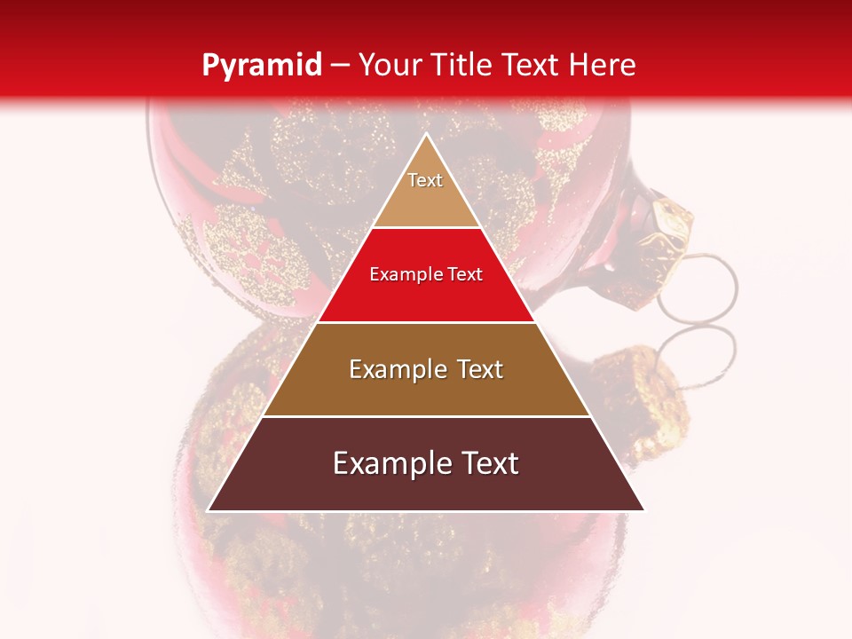 A Red And Gold Christmas Ornament On A White Background PowerPoint Template
