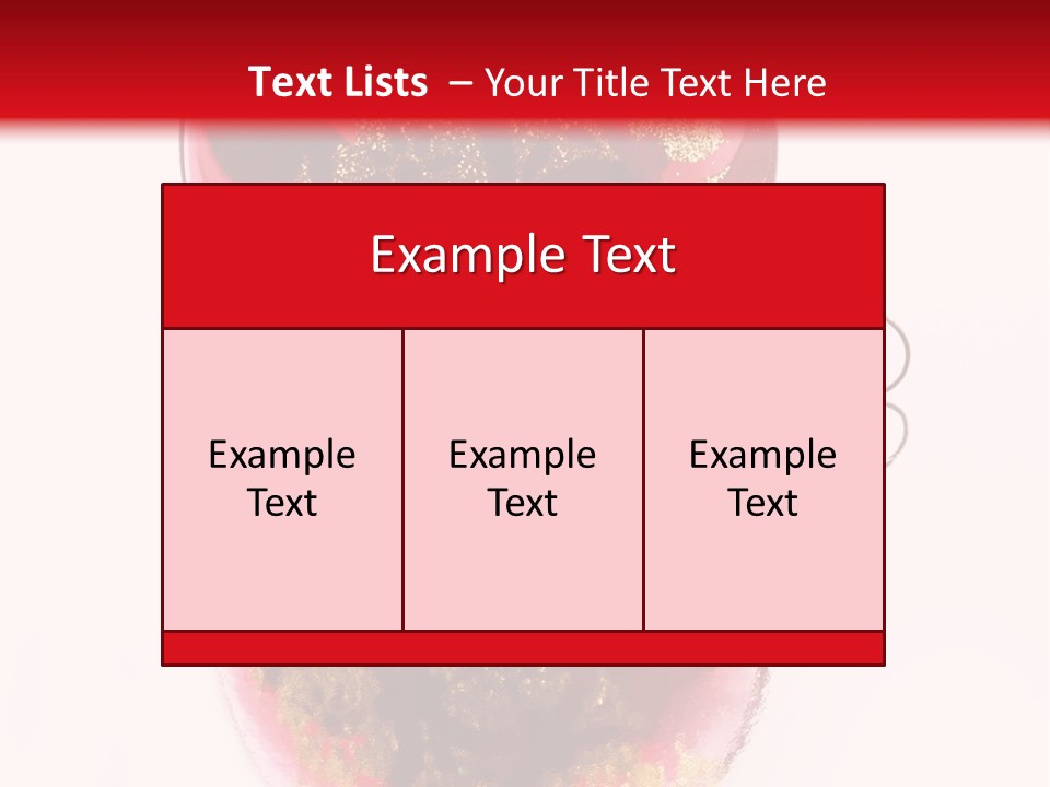 A Red And Gold Christmas Ornament On A White Background PowerPoint Template