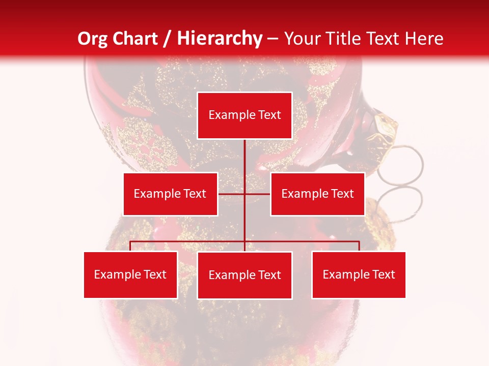 A Red And Gold Christmas Ornament On A White Background PowerPoint Template