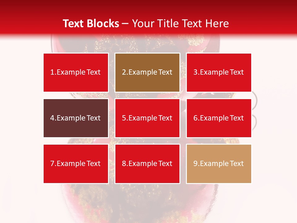 A Red And Gold Christmas Ornament On A White Background PowerPoint Template