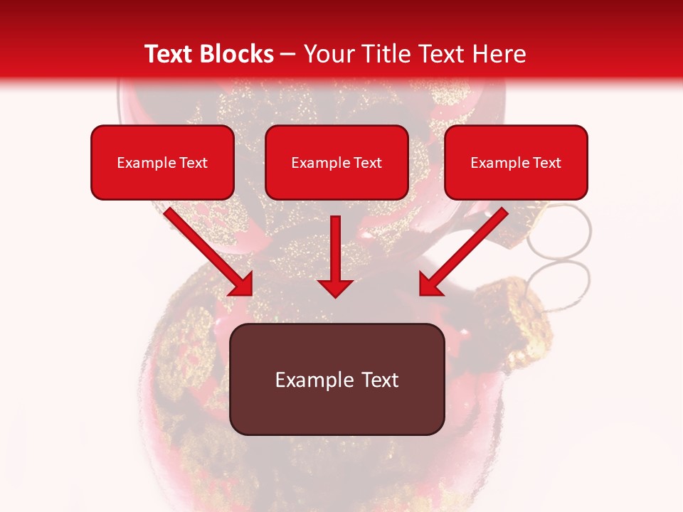 A Red And Gold Christmas Ornament On A White Background PowerPoint Template