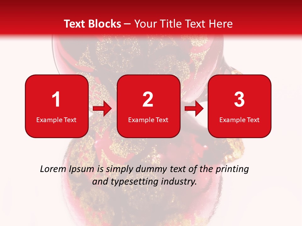 A Red And Gold Christmas Ornament On A White Background PowerPoint Template