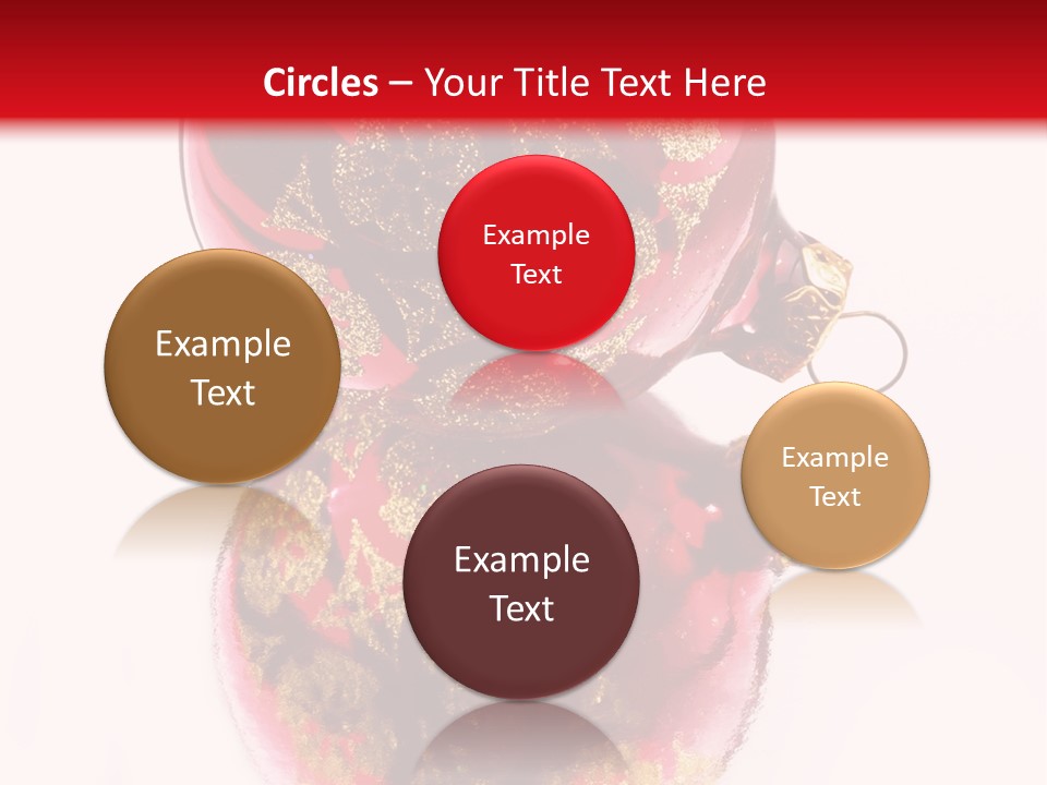 A Red And Gold Christmas Ornament On A White Background PowerPoint Template