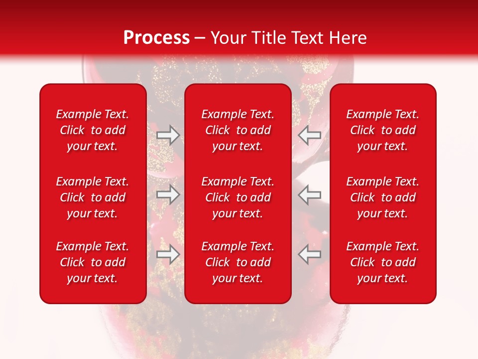 A Red And Gold Christmas Ornament On A White Background PowerPoint Template