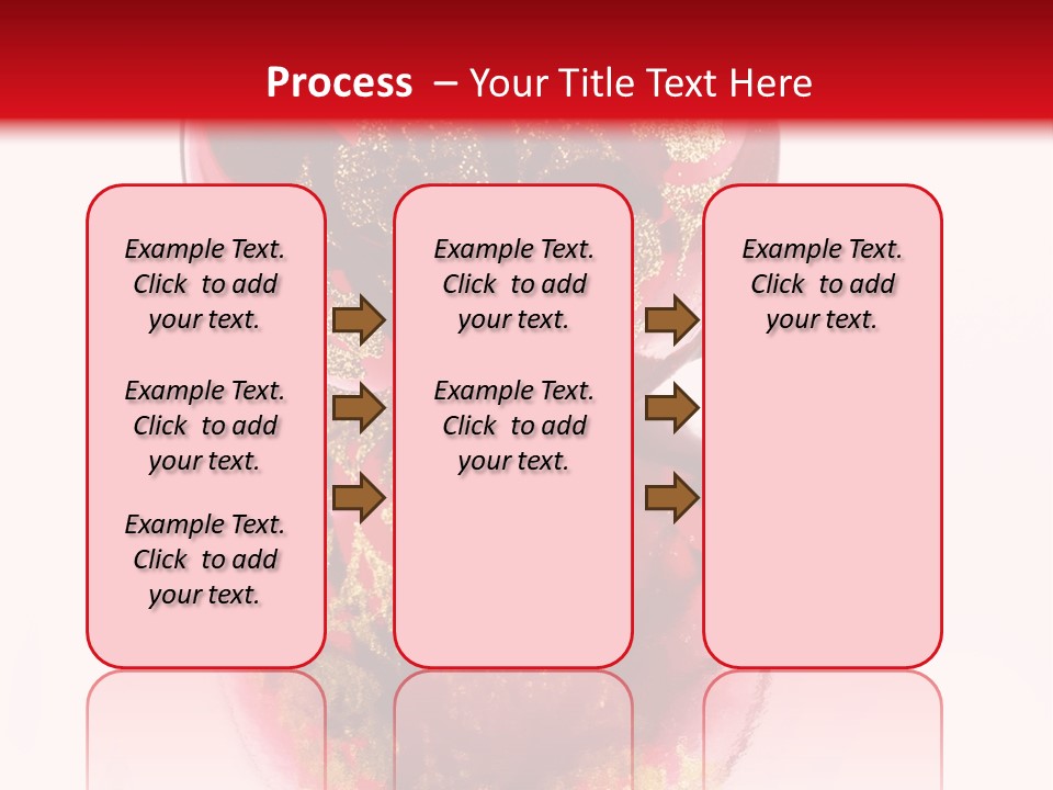 A Red And Gold Christmas Ornament On A White Background PowerPoint Template
