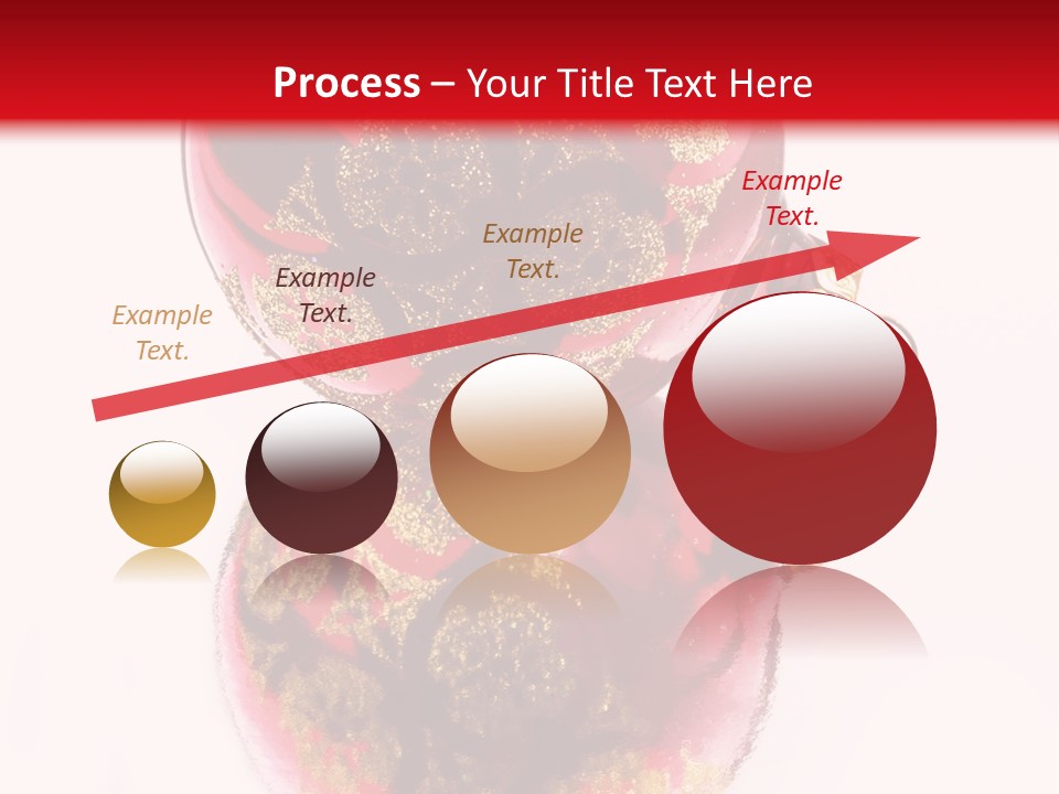 A Red And Gold Christmas Ornament On A White Background PowerPoint Template