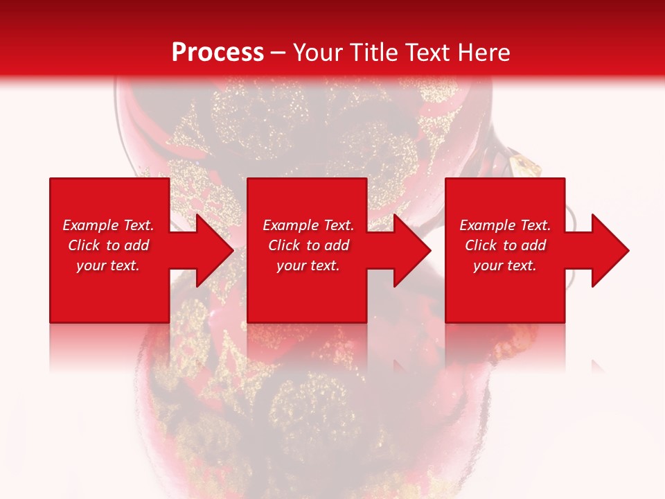 A Red And Gold Christmas Ornament On A White Background PowerPoint Template