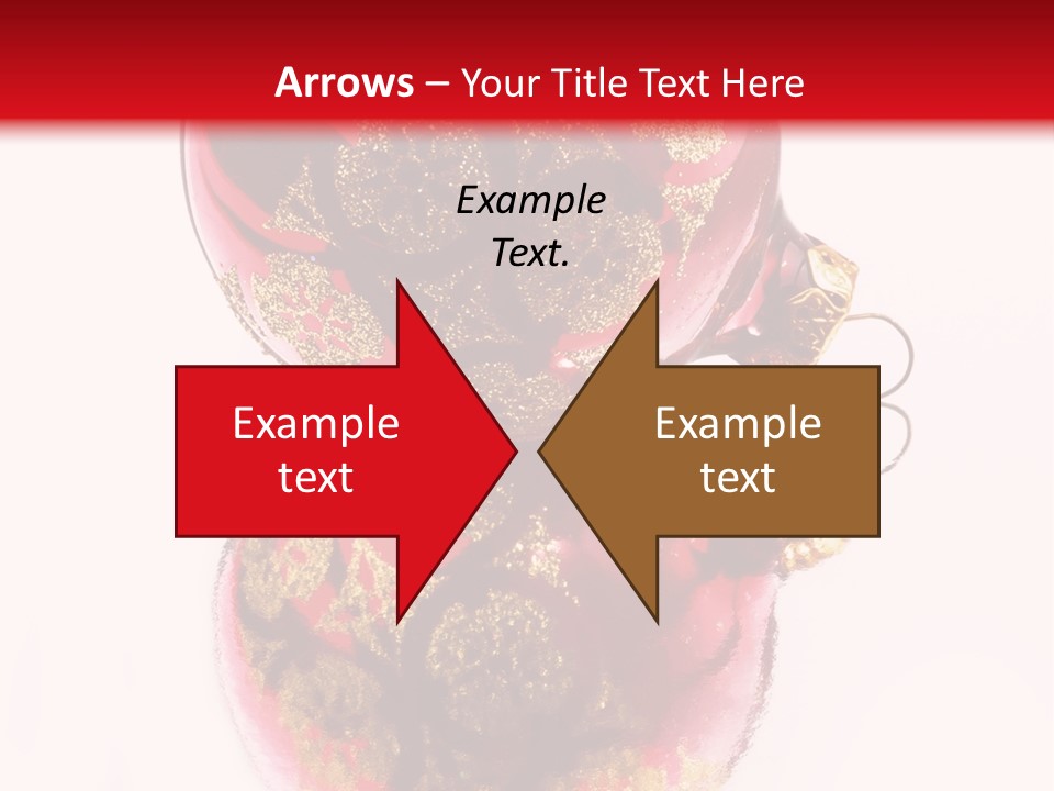 A Red And Gold Christmas Ornament On A White Background PowerPoint Template