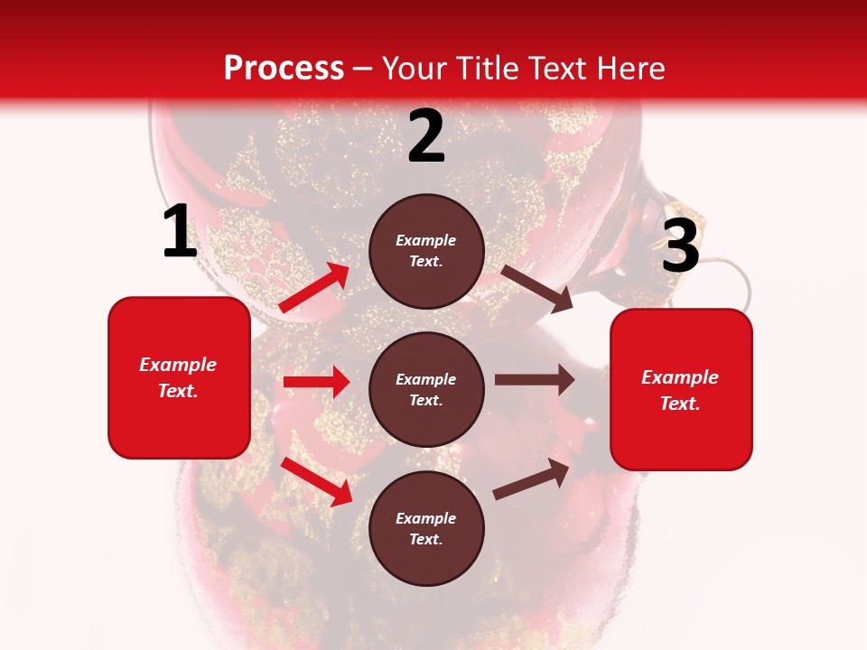 A Red And Gold Christmas Ornament On A White Background PowerPoint Template