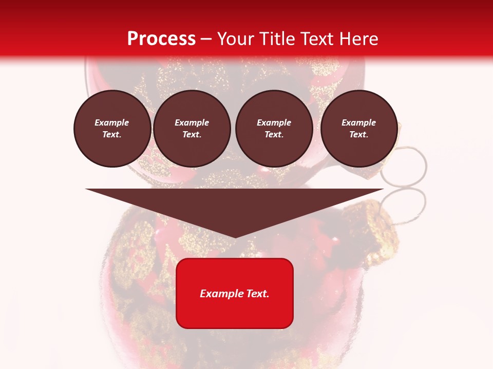 A Red And Gold Christmas Ornament On A White Background PowerPoint Template