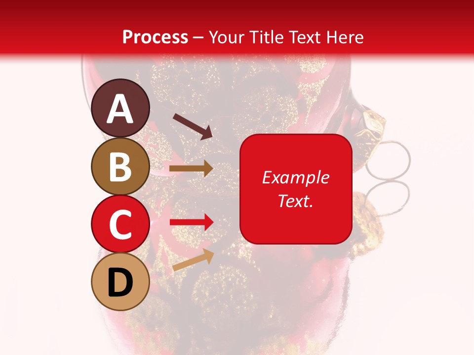 A Red And Gold Christmas Ornament On A White Background PowerPoint Template